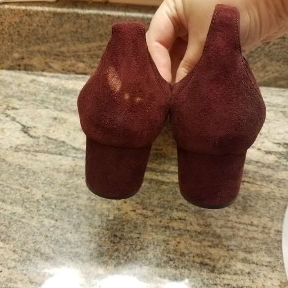 Chloe Burgandy Low heels size 41 - Picture 3 of 4